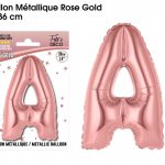 mini3 ballon metallique rose gold lettres a 
