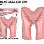 mini3 ballon metallique rose gold lettres m 