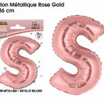 mini3 ballon metallique rose gold lettres s 