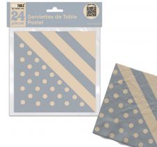 serviette gris collection pastel 
