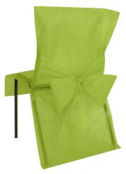 housse de chaise avec noeud vert 