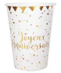 anniversaire dorer gobelet 