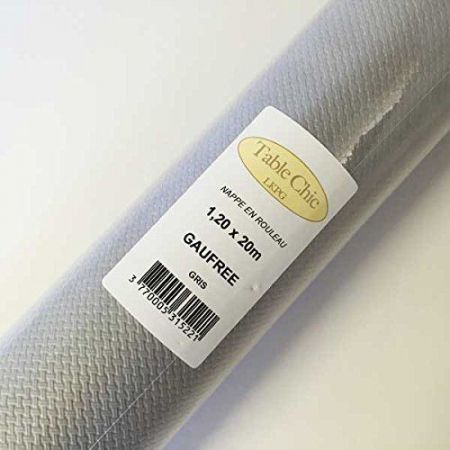 nappe papier gauffre gris 20m 