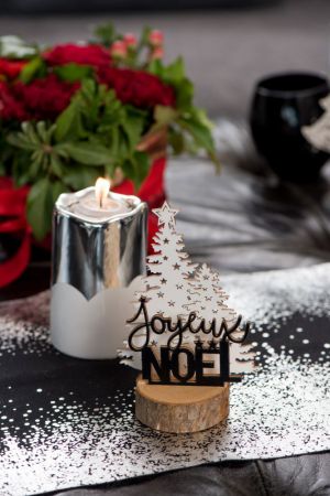 decor joyeux noel metalise decoration 