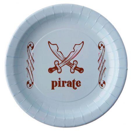 assiette pirate bleu 3947 