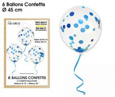 balctb ballon helium confettis bleu 