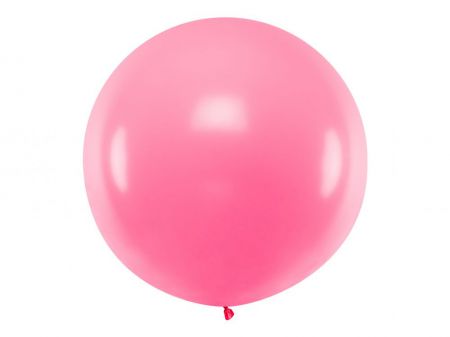 ballon rond geant rose pastel 