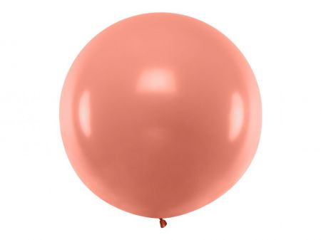 ballon rond geant rose gold metallise 