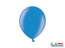 ballon bleu bleuet metallise 
