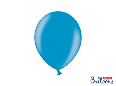 ballon bleu caraibe metallise 