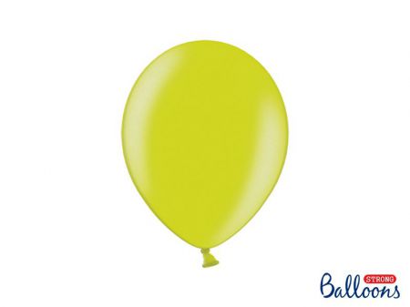 ballon vert citron metallise 