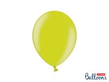 ballon vert citron metallise 