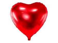 ballon coeur aluminium rouge 