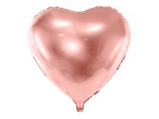 ballon coeur aluminium rose gold 