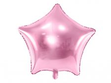 ballon etoile rose clair aluminium 