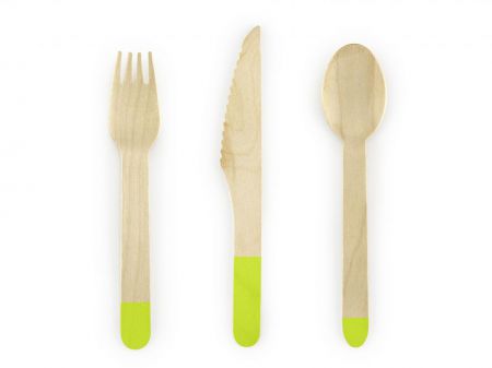 kit couvert bois vert 18 pieces 
