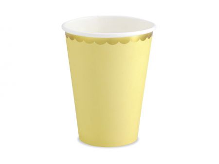 gobelets pastel jaune 220ml 