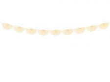 guirlande tissu creme clair rosette  