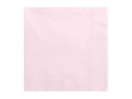serviettes rose poudre trois plis 
