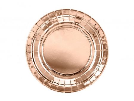 assiettes rose gold 18cm 