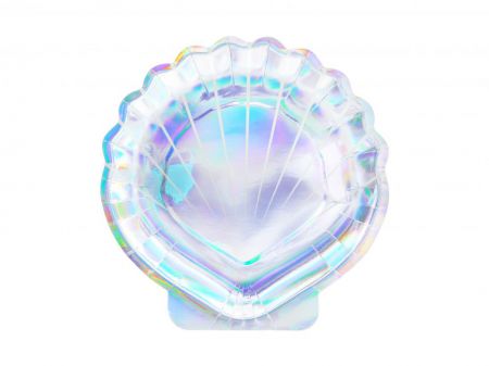 assiettes sirene coquillage irise 