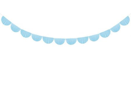 guirlande a franche festonnees bleu 
