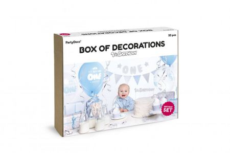 Kit Deco Mon 1er Anniversaire Bleu Top Fete Kit Deco Mon 1er Anniversaire Bleu Top Fete