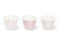 emballage cupcake pois rose 