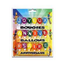 bougies cire ballons joyeux anniversaire 