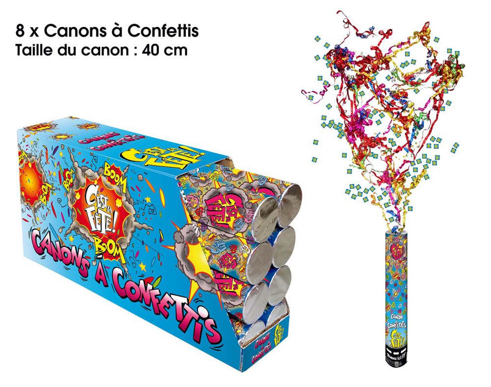 Canon à Confettis C'est La Fête multicolore - Top-Fête