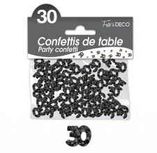 confettis de table 30 ans noir 