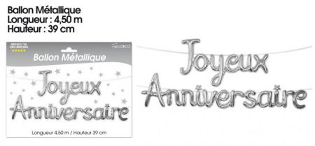 ballon mylar joyeux anniversaire 