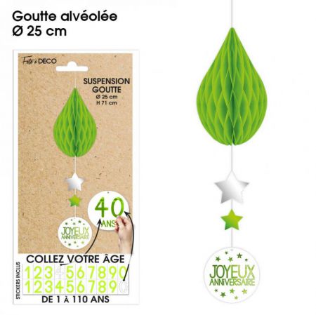 suspension goutte tous ages vert 