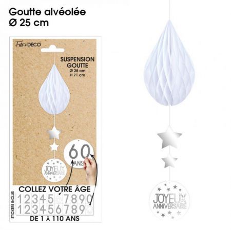 suspension goutte tous ages blanc 