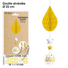 suspension goutte tous ages jaune 