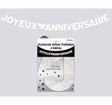 guirlande lettres pailletees blanc 
