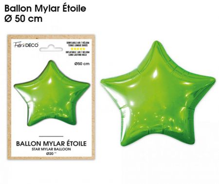 ballon mylar etoile vert 