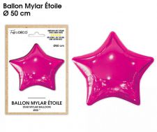 ballon mylar etoile fuchsia 