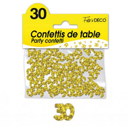 confettis de table 30 ans or 