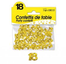 confettis de table 18 ans or 