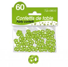 confettis de table 60 ans vert 