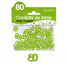 confettis de table 80 ans vert 