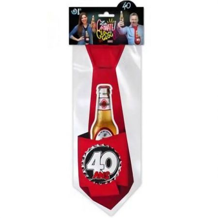 cravate 40 ans rouge rouge 