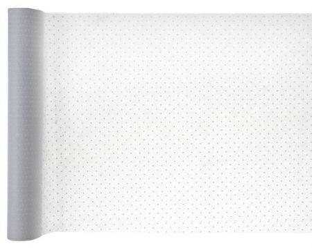 chemins de table baby shower blanc 