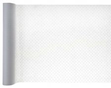 chemins de table baby shower blanc 