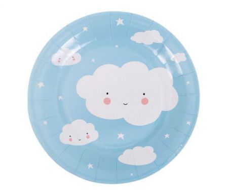 assiette bleu nuage 