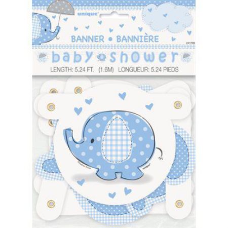 banniere baby shower bleue 