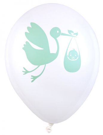 ballon cygogne vert 