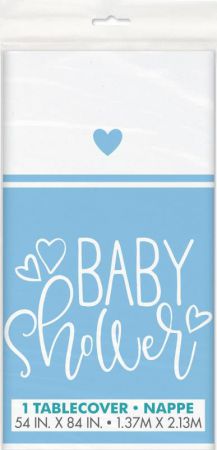 nappe plastique baby shower bleu u73383 