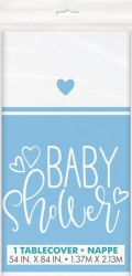 nappe plastique baby shower bleu u73383 